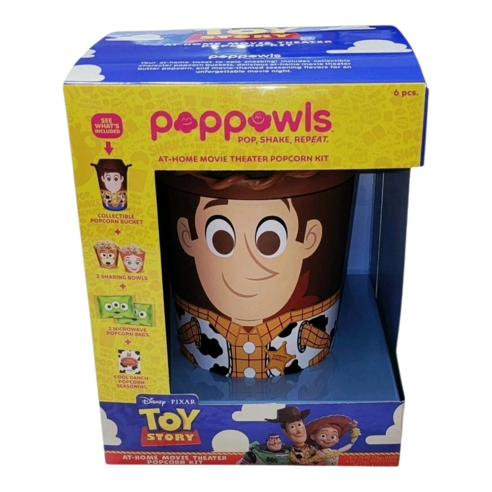 Disney Pixar Toy Story Popowls Popcorn Kit Jessie Woody Buzz Lightyear New